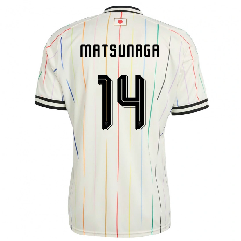 Danxen Niño Camiseta Japón Kaito Matsunaga #14 Blanco Negro 2ª Equipación 26-28 La Camisa México