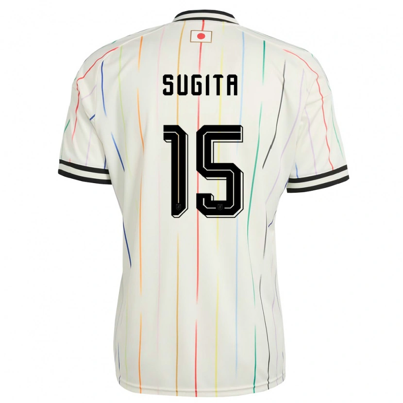 Danxen Niño Camiseta Japón Hina Sugita #15 Blanco Negro 2ª Equipación 26-28 La Camisa México