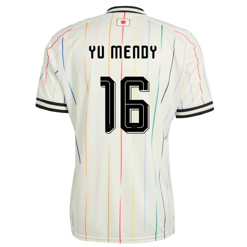 Danxen Niño Camiseta Japón Simon Yu Mendy #16 Blanco Negro 2ª Equipación 26-28 La Camisa México