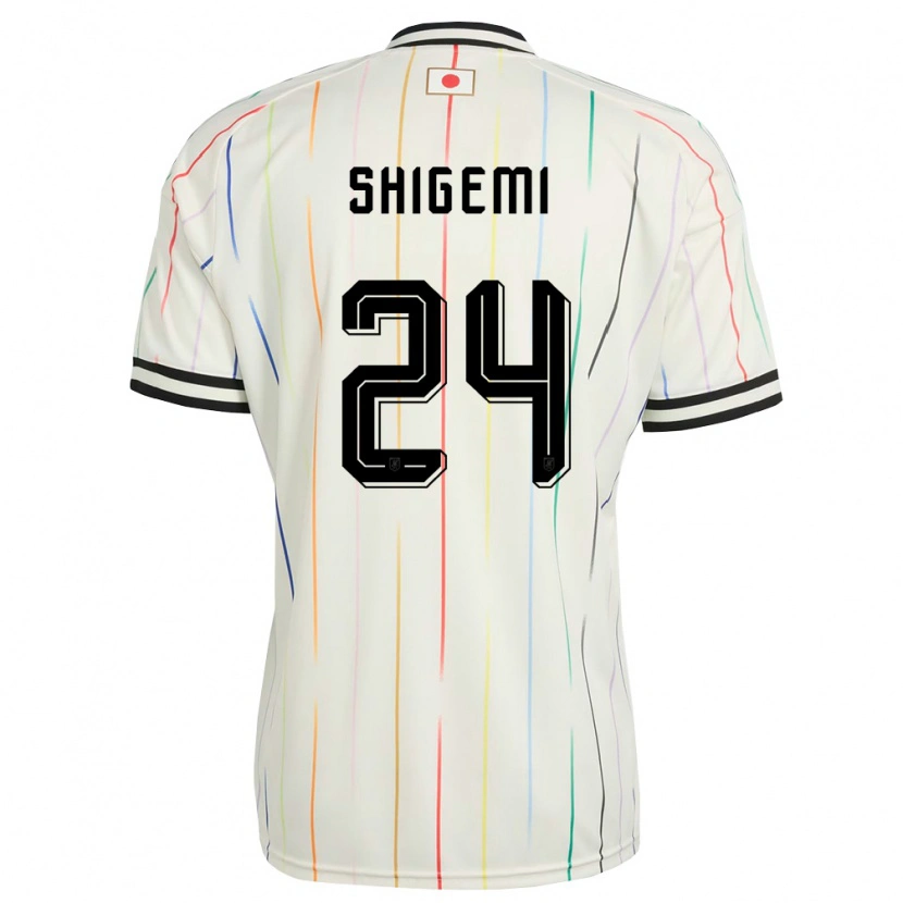 Danxen Niño Camiseta Japón Masato Shigemi #24 Blanco Negro 2ª Equipación 26-28 La Camisa México