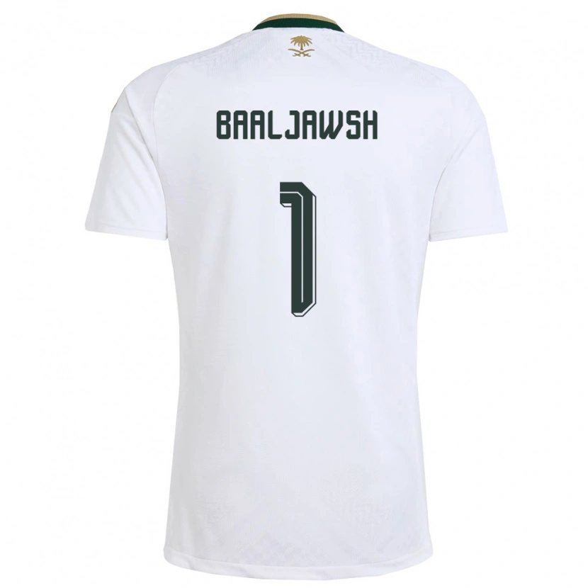 Danxen Niño Camiseta Arabia Saudita Turki Ba Al-Jawsh #1 Blanco Verde Oro 2ª Equipación 26-28 La Camisa México