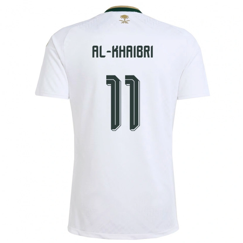 Danxen Niño Camiseta Arabia Saudita Thamer Al-Khaibri #11 Blanco Verde Oro 2ª Equipación 26-28 La Camisa México