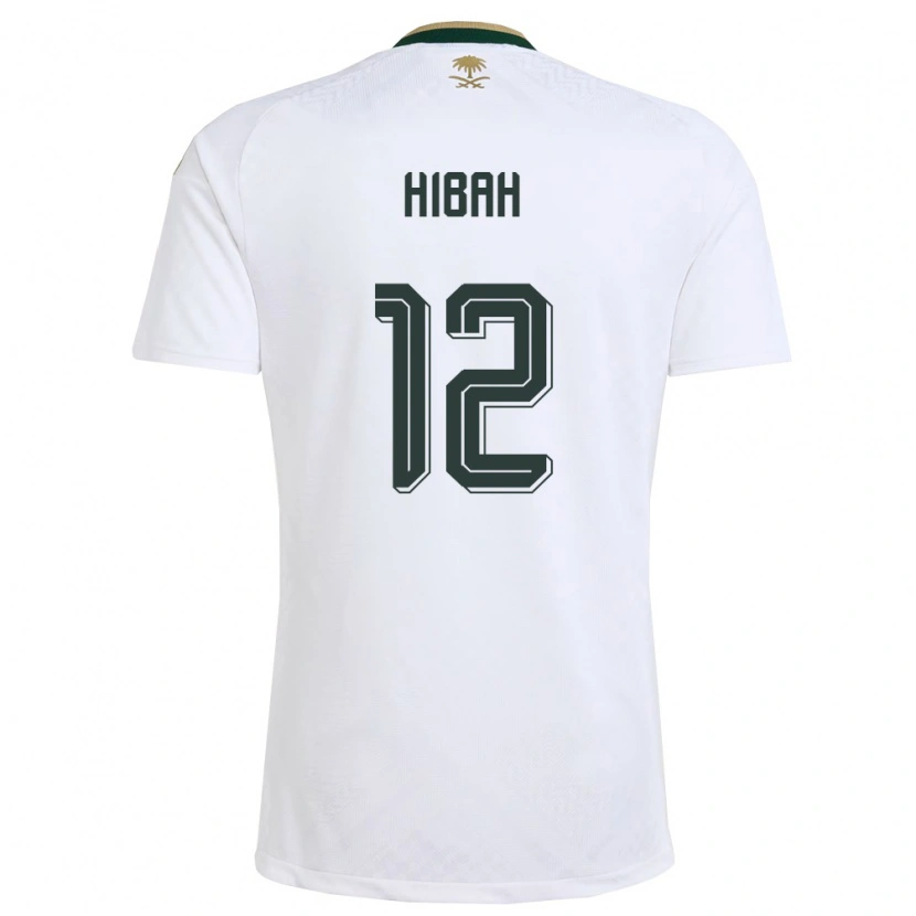 Danxen Niño Camiseta Arabia Saudita Adel Hibah #12 Blanco Verde Oro 2ª Equipación 26-28 La Camisa México