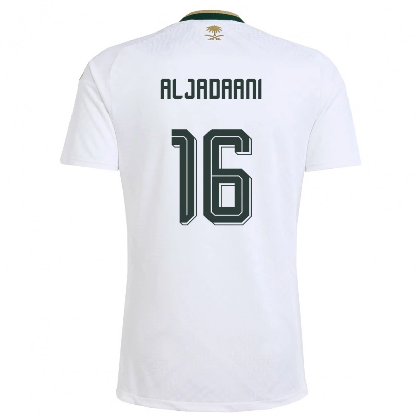 Danxen Niño Camiseta Arabia Saudita Nawaf Aljadaani #16 Blanco Verde Oro 2ª Equipación 26-28 La Camisa México