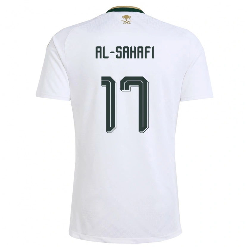 Danxen Niño Camiseta Arabia Saudita Marwan Al-Sahafi #17 Blanco Verde Oro 2ª Equipación 26-28 La Camisa México