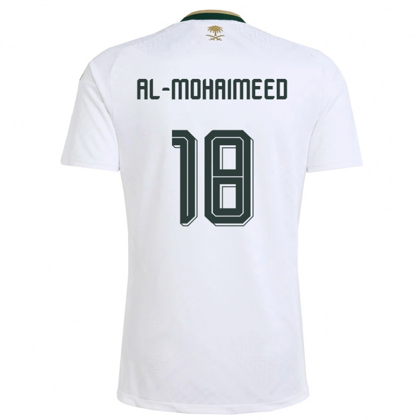 Danxen Niño Camiseta Arabia Saudita Samer Al Mohaimeed #18 Blanco Verde Oro 2ª Equipación 26-28 La Camisa México
