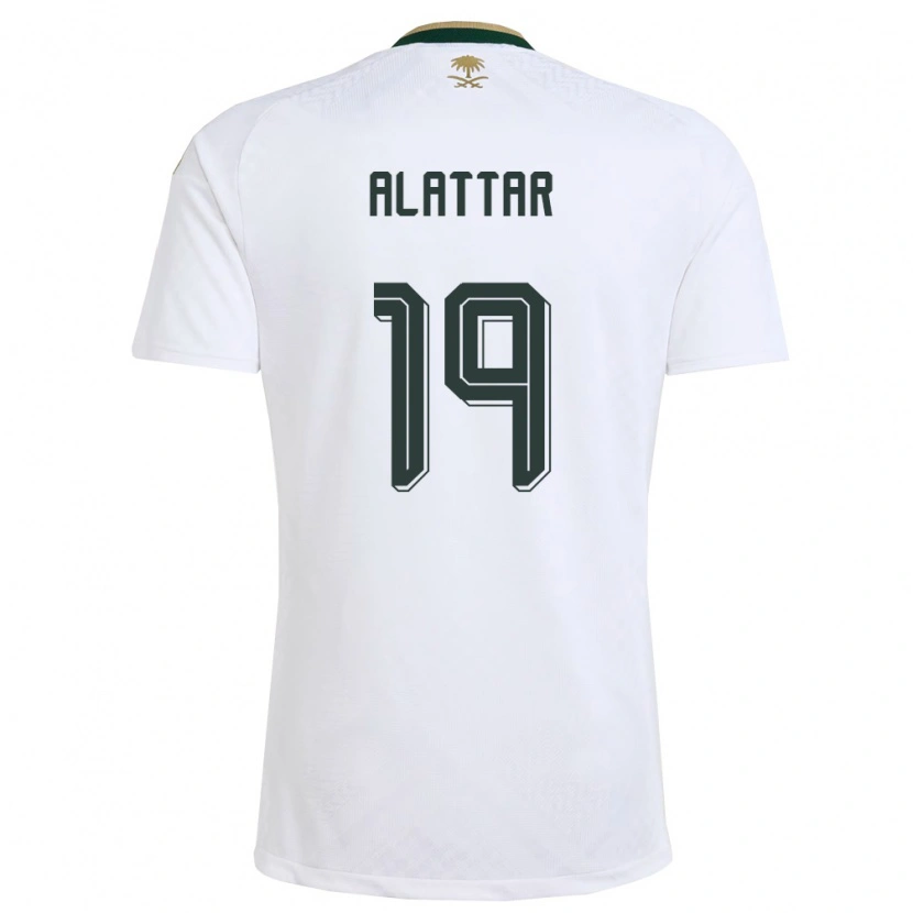 Danxen Niño Camiseta Arabia Saudita Ramiz Alattar #19 Blanco Verde Oro 2ª Equipación 26-28 La Camisa México