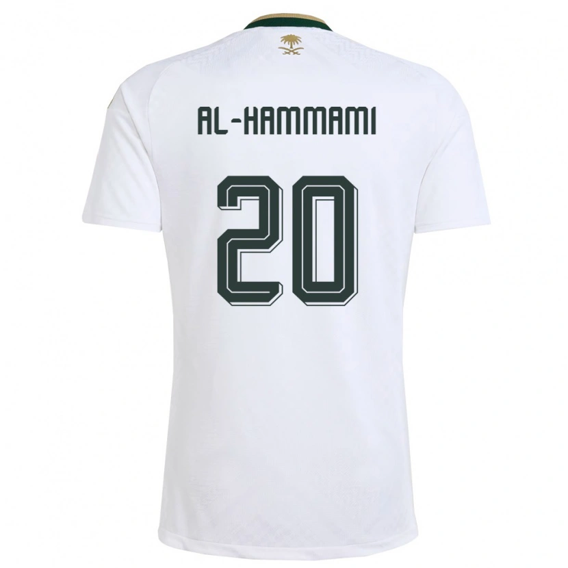 Danxen Niño Camiseta Arabia Saudita Hammam Al-Hammami #20 Blanco Verde Oro 2ª Equipación 26-28 La Camisa México