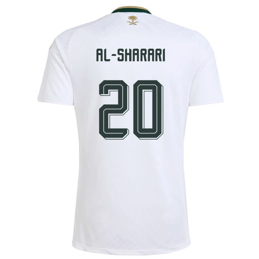 Danxen Niño Camiseta Arabia Saudita Essa Al-Sharari #20 Blanco Verde Oro 2ª Equipación 26-28 La Camisa México