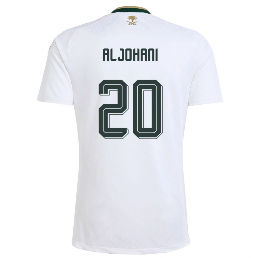 Danxen Niño Camiseta Arabia Saudita Ziyad Aljohani #20 Blanco Verde Oro 2ª Equipación 26-28 La Camisa México