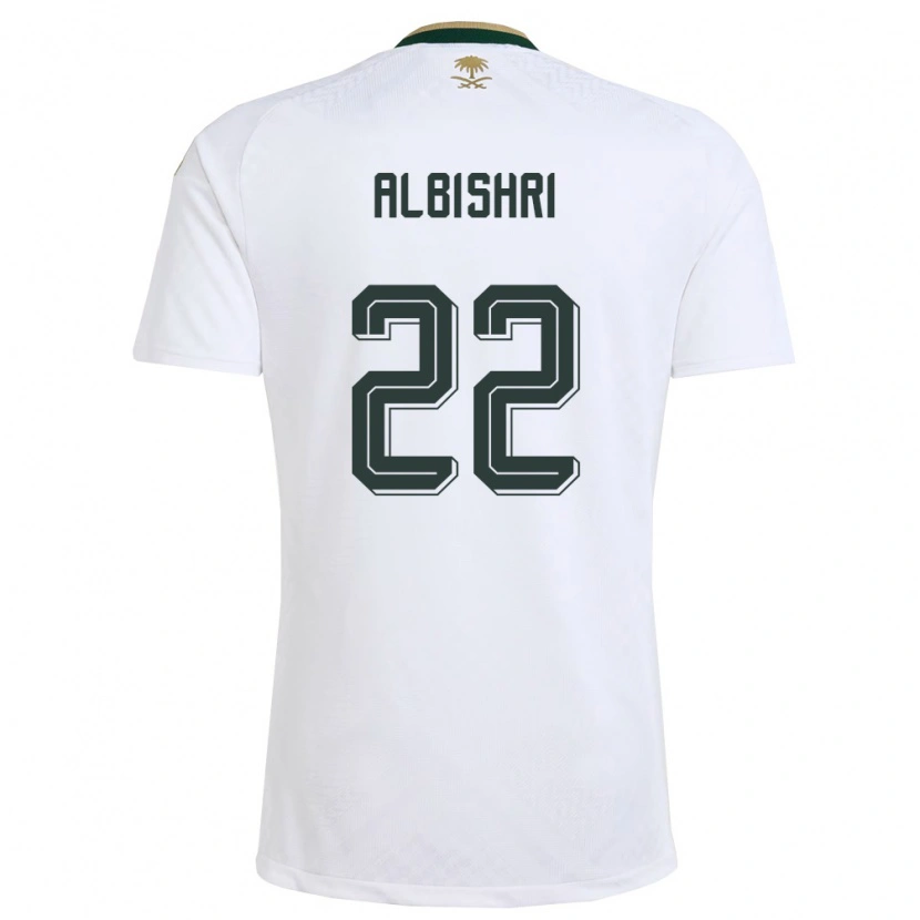 Danxen Niño Camiseta Arabia Saudita Nawaf Albishri #22 Blanco Verde Oro 2ª Equipación 26-28 La Camisa México