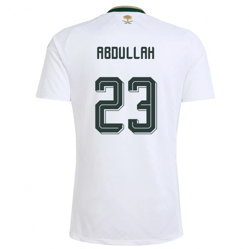 Danxen Niño Camiseta Arabia Saudita Nawaf Abdullah #23 Blanco Verde Oro 2ª Equipación 26-28 La Camisa México