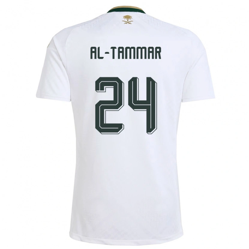 Danxen Niño Camiseta Arabia Saudita Abdulaziz Al-Tammar #24 Blanco Verde Oro 2ª Equipación 26-28 La Camisa México