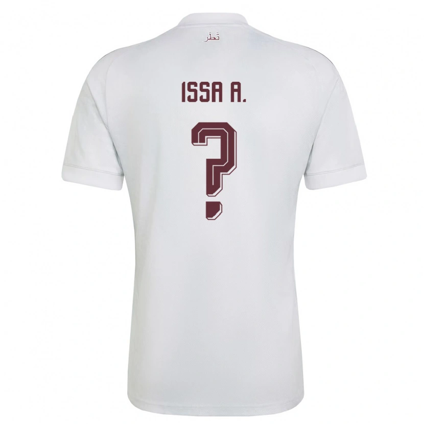 Danxen Niño Camiseta Catar Issa Ahmad #0 Blanco Borgoña 2ª Equipación 26-28 La Camisa México