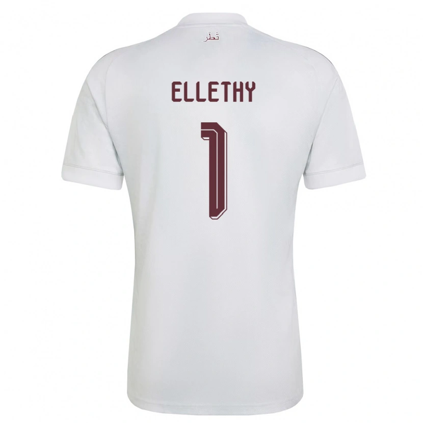 Danxen Niño Camiseta Catar Shehab Ellethy #1 Blanco Borgoña 2ª Equipación 26-28 La Camisa México