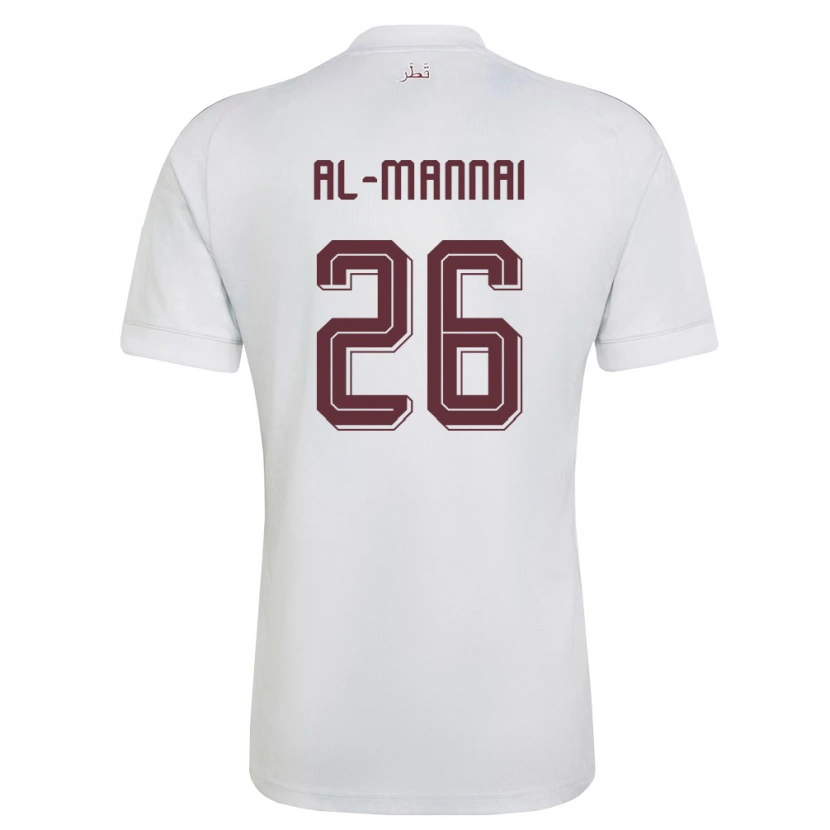 Danxen Niño Camiseta Catar Mohamed Al-Mannai #26 Blanco Borgoña 2ª Equipación 26-28 La Camisa México
