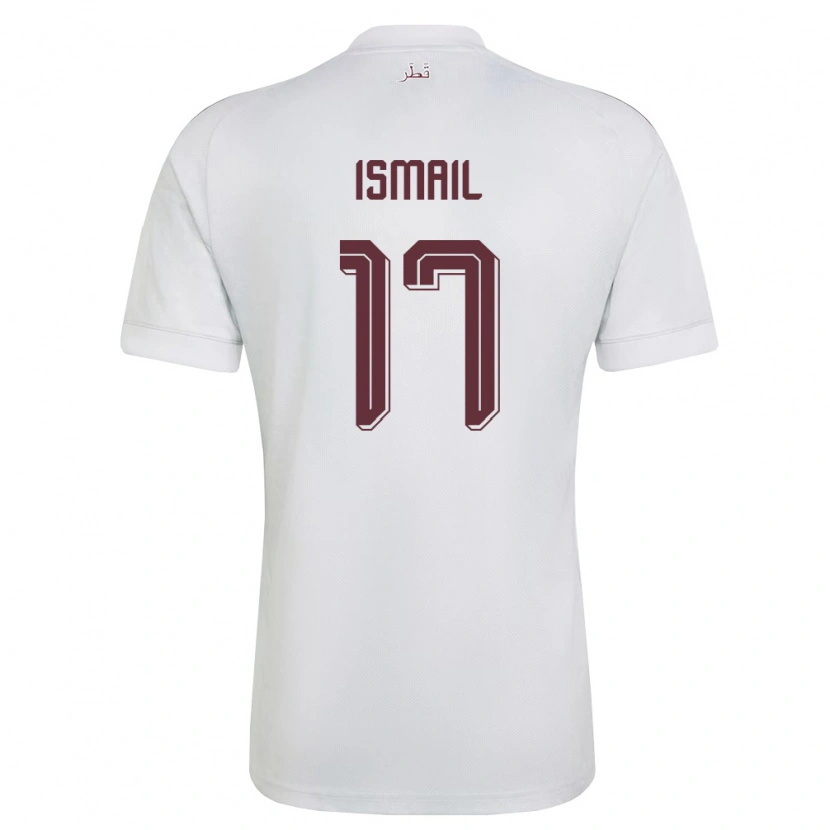 Danxen Niño Camiseta Catar Ismail Mohamad #17 Blanco Borgoña 2ª Equipación 26-28 La Camisa México