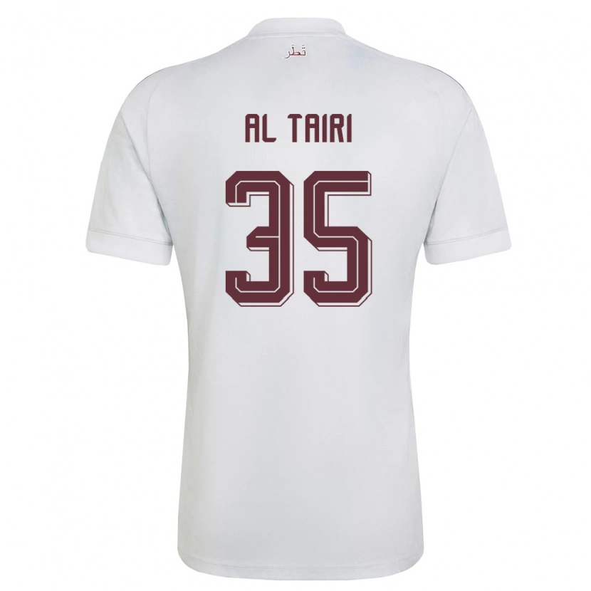 Danxen Niño Camiseta Catar Osamah Al Tairi #35 Blanco Borgoña 2ª Equipación 26-28 La Camisa México