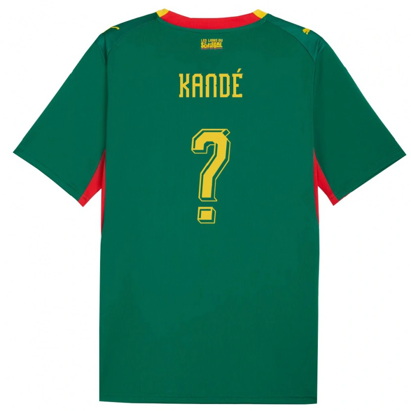 Danxen Niño Camiseta Senegal Yafaye Kandé #0 Verde Amarillo Rojo 2ª Equipación 26-28 La Camisa México