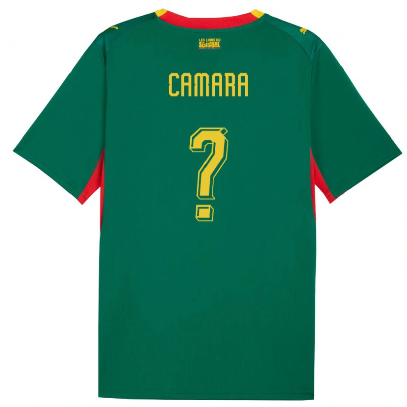 Danxen Niño Camiseta Senegal Famara Camara #0 Verde Amarillo Rojo 2ª Equipación 26-28 La Camisa México