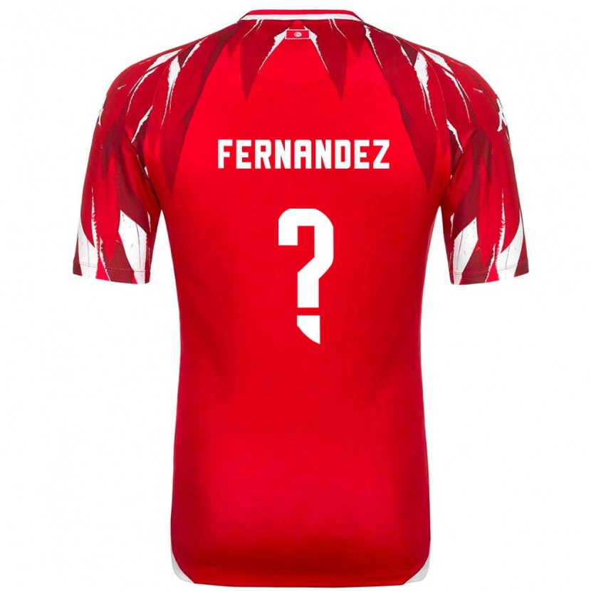 Danxen Niño Camiseta Túnez Elies Araar Fernandez #0 Rojo Blanco 2ª Equipación 26-28 La Camisa México