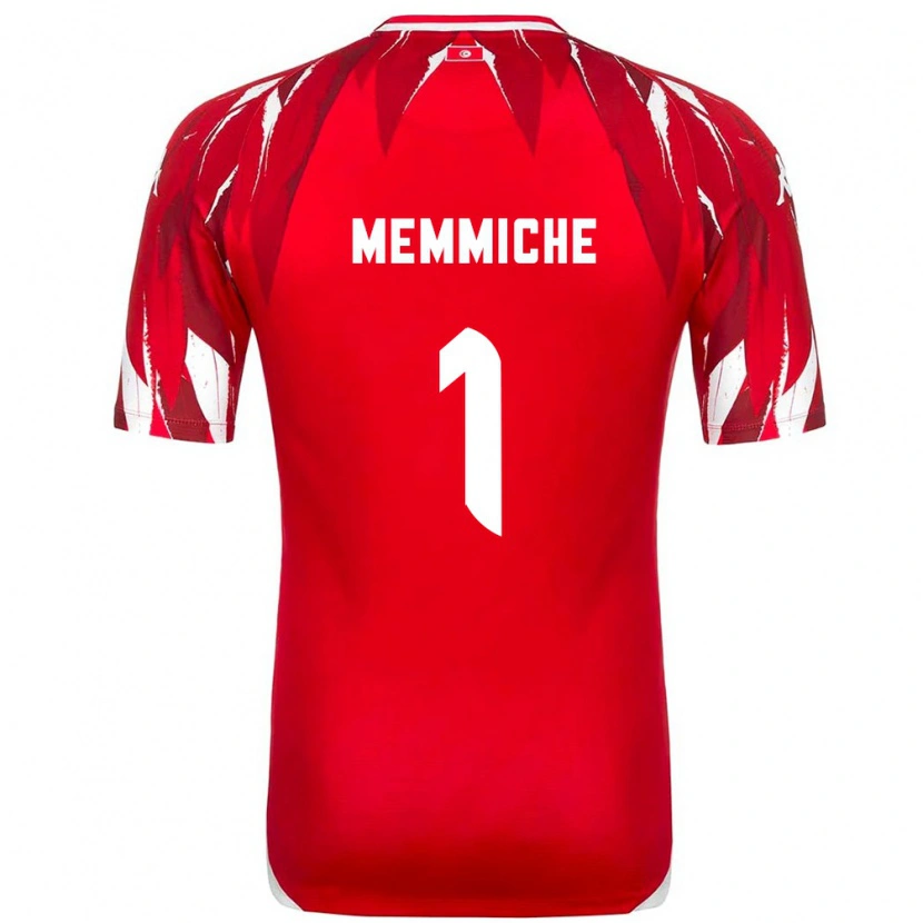 Danxen Niño Camiseta Túnez Amanallah Memmiche #1 Rojo Blanco 2ª Equipación 26-28 La Camisa México