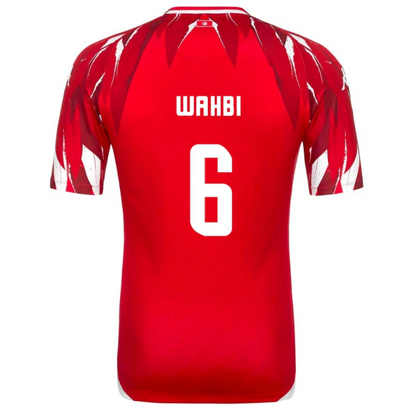 Danxen Niño Camiseta Túnez Gaith Wahbi #6 Rojo Blanco 2ª Equipación 26-28 La Camisa México