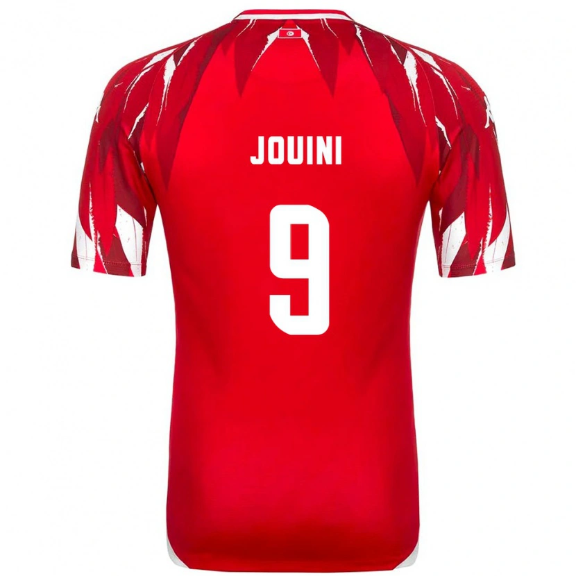 Danxen Niño Camiseta Túnez Haythem Jouini #9 Rojo Blanco 2ª Equipación 26-28 La Camisa México
