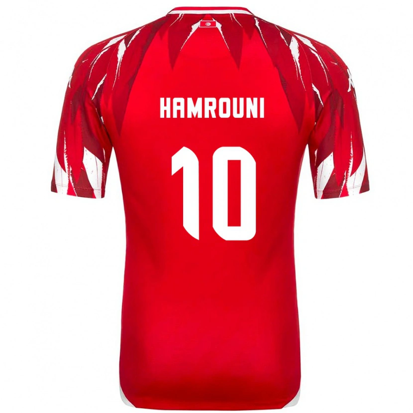 Danxen Niño Camiseta Túnez Rayen Hamrouni #10 Rojo Blanco 2ª Equipación 26-28 La Camisa México