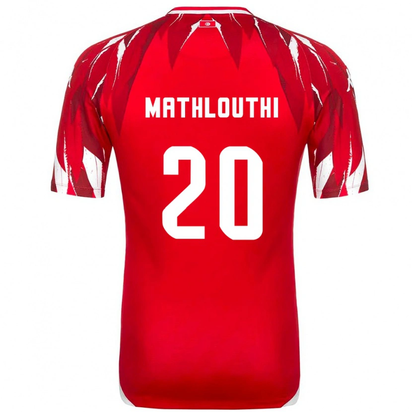 Danxen Niño Camiseta Túnez Hamza Mathlouthi #20 Rojo Blanco 2ª Equipación 26-28 La Camisa México