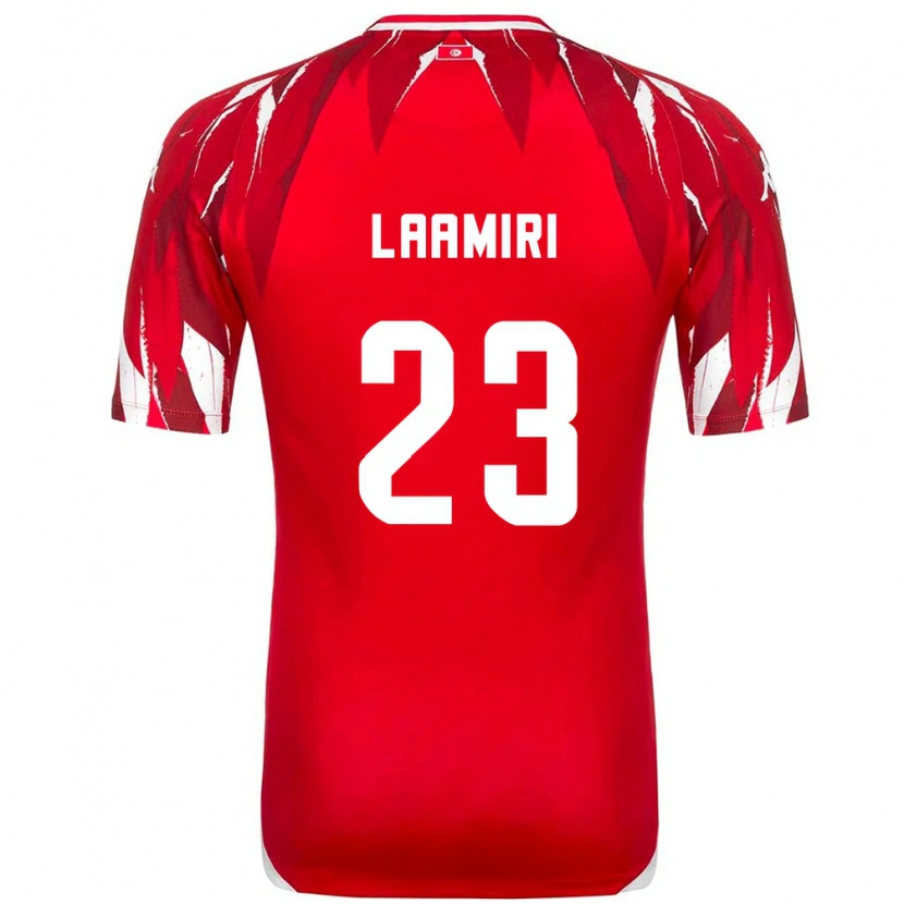 Danxen Niño Camiseta Túnez Soumaya Laamiri #23 Rojo Blanco 2ª Equipación 26-28 La Camisa México