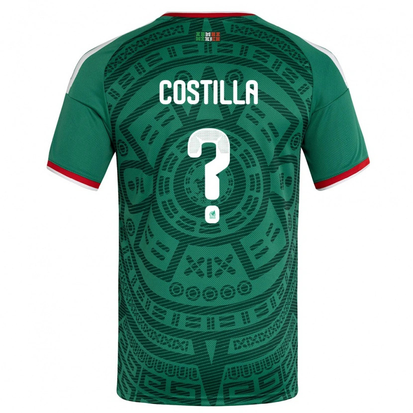 Danxen Hombre Camiseta México Diego Reyes Costilla #0 Verde Blanco Rojo 1ª Equipación 26-28 La Camisa México