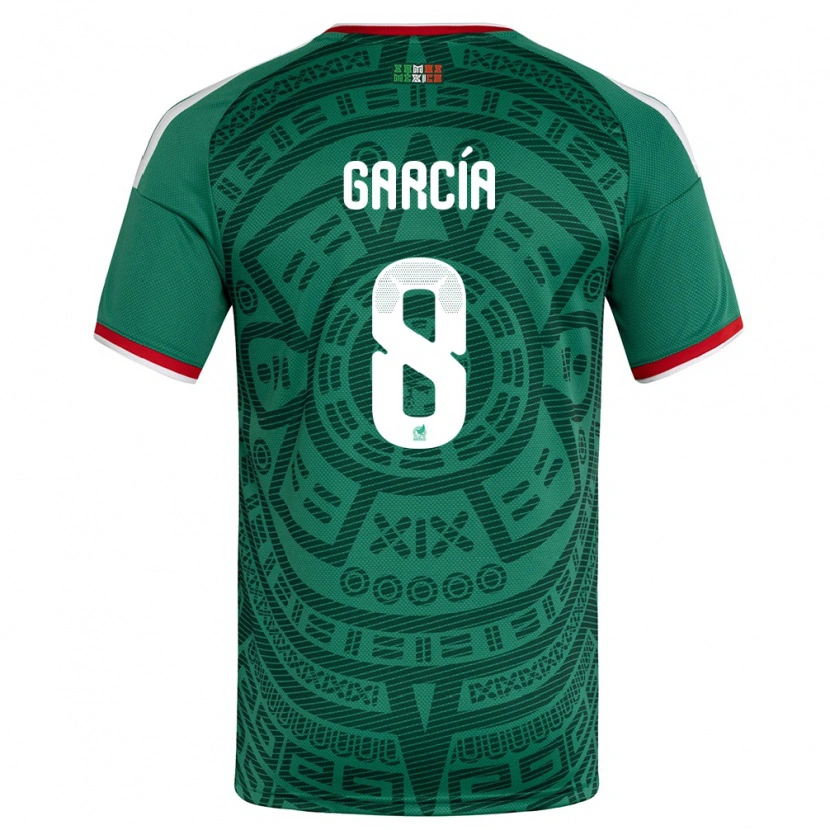 Danxen Hombre Camiseta México Gael García #8 Verde Blanco Rojo 1ª Equipación 26-28 La Camisa México
