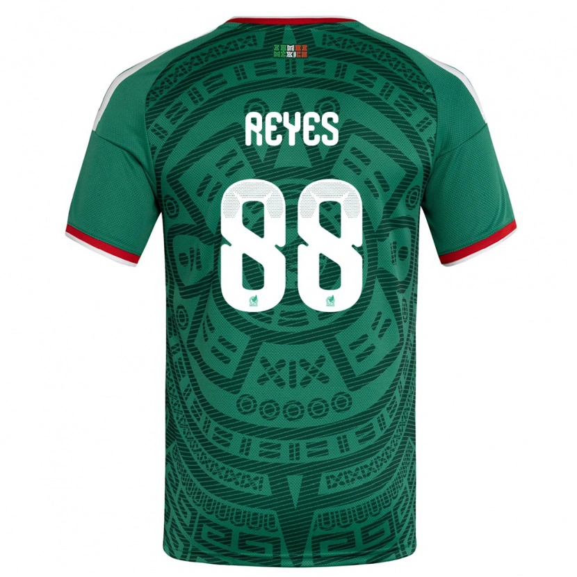 Danxen Hombre Camiseta México Maricarmen Reyes #88 Verde Blanco Rojo 1ª Equipación 26-28 La Camisa México