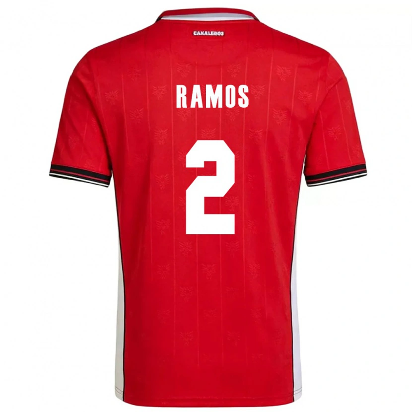 Danxen Hombre Camiseta Panamá Anthony Ramos #2 Rojo Marrón Blanco 1ª Equipación 26-28 La Camisa México