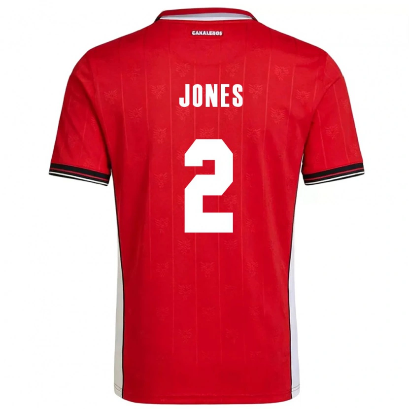 Danxen Hombre Camiseta Panamá Joseph Jones #2 Rojo Marrón Blanco 1ª Equipación 26-28 La Camisa México