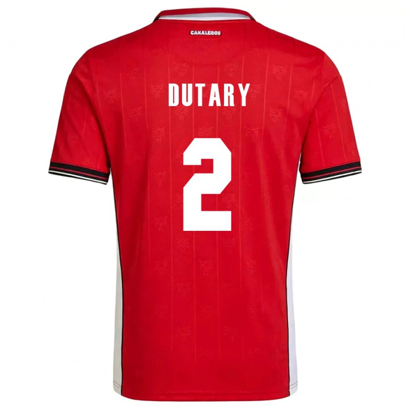Danxen Hombre Camiseta Panamá Claudia Dutary #2 Rojo Marrón Blanco 1ª Equipación 26-28 La Camisa México