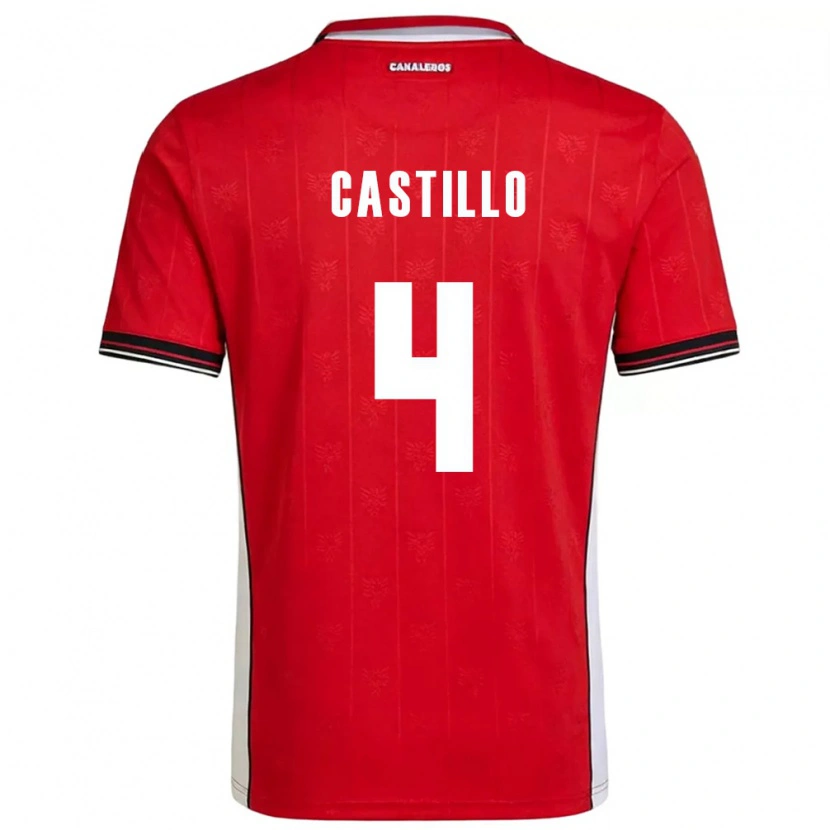 Danxen Hombre Camiseta Panamá Katherine Castillo #4 Rojo Marrón Blanco 1ª Equipación 26-28 La Camisa México