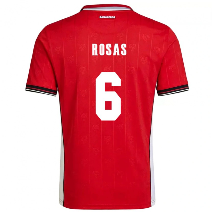 Danxen Hombre Camiseta Panamá Meredith Rosas #6 Rojo Marrón Blanco 1ª Equipación 26-28 La Camisa México