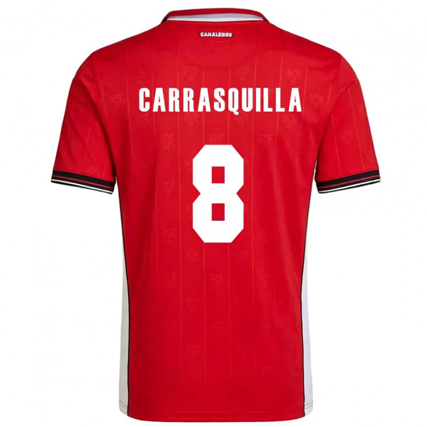 Danxen Hombre Camiseta Panamá Adalberto Carrasquilla #8 Rojo Marrón Blanco 1ª Equipación 26-28 La Camisa México