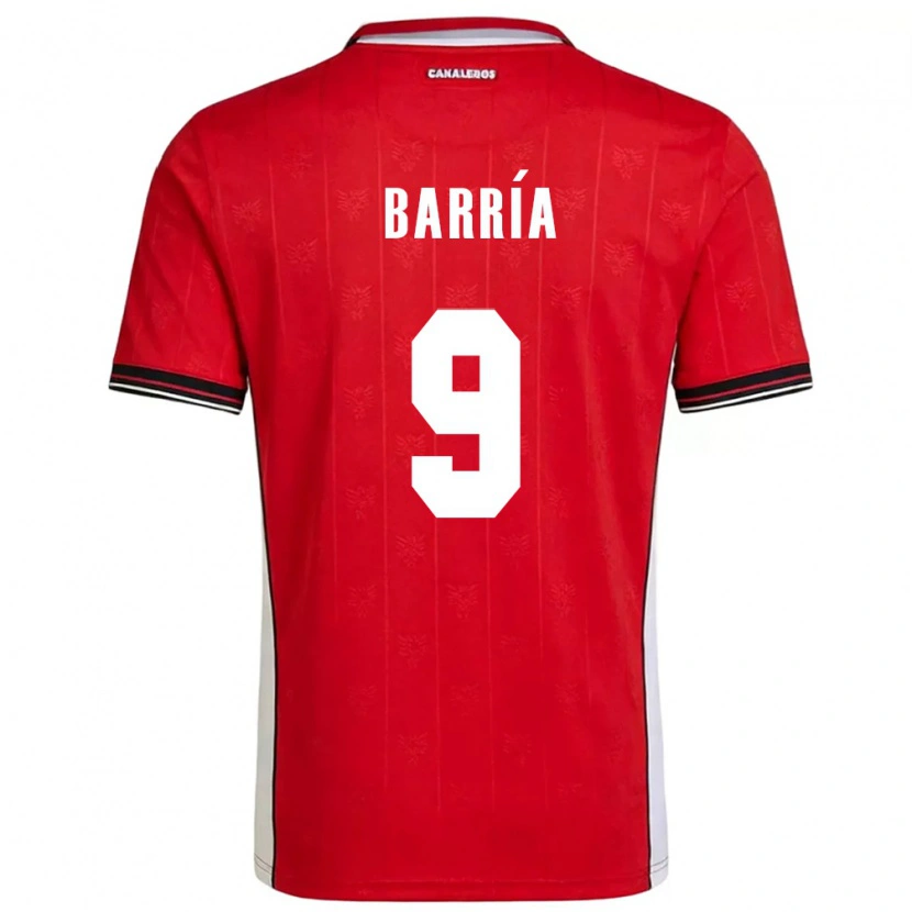 Danxen Hombre Camiseta Panamá Kadir Barría #9 Rojo Marrón Blanco 1ª Equipación 26-28 La Camisa México