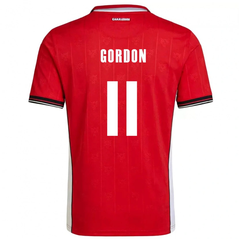 Danxen Hombre Camiseta Panamá Gerson Gordon #11 Rojo Marrón Blanco 1ª Equipación 26-28 La Camisa México