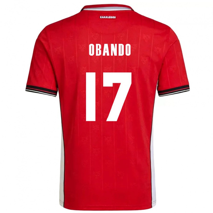 Danxen Hombre Camiseta Panamá Jafet Obando #17 Rojo Marrón Blanco 1ª Equipación 26-28 La Camisa México