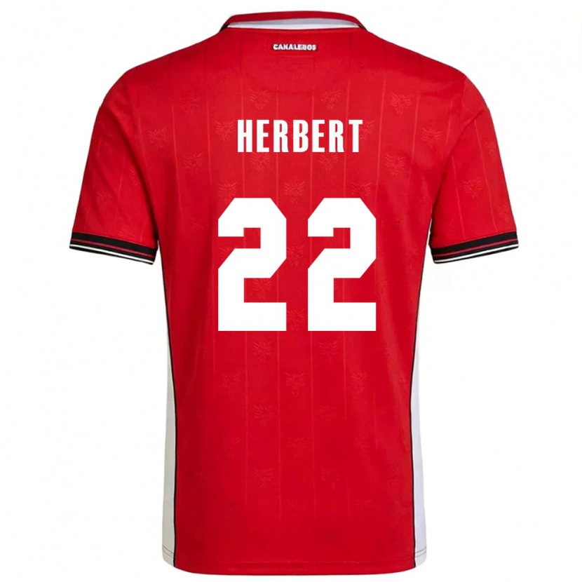 Danxen Hombre Camiseta Panamá Antony Herbert #22 Rojo Marrón Blanco 1ª Equipación 26-28 La Camisa México