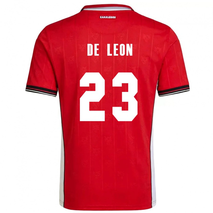 Danxen Hombre Camiseta Panamá Yerenis De León #23 Rojo Marrón Blanco 1ª Equipación 26-28 La Camisa México