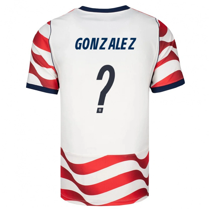 Danxen Hombre Camiseta Estados Unidos Christopher Gonzalez #0 Rojo Blanco Negro 1ª Equipación 26-28 La Camisa México