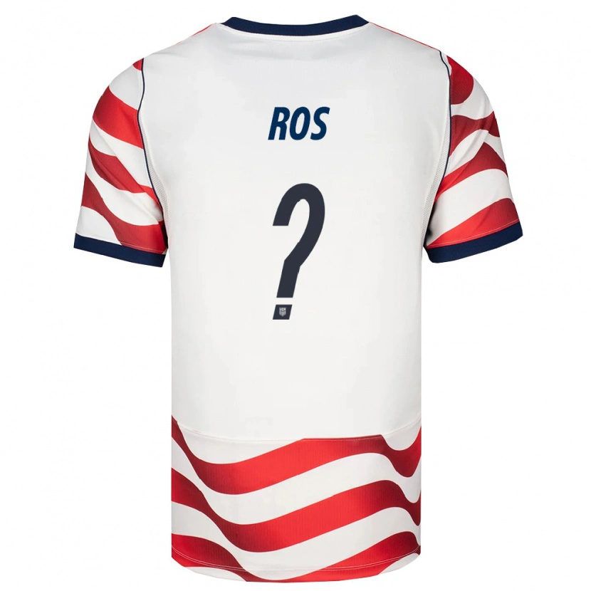 Danxen Hombre Camiseta Estados Unidos Diego Ros #0 Rojo Blanco Negro 1ª Equipación 26-28 La Camisa México