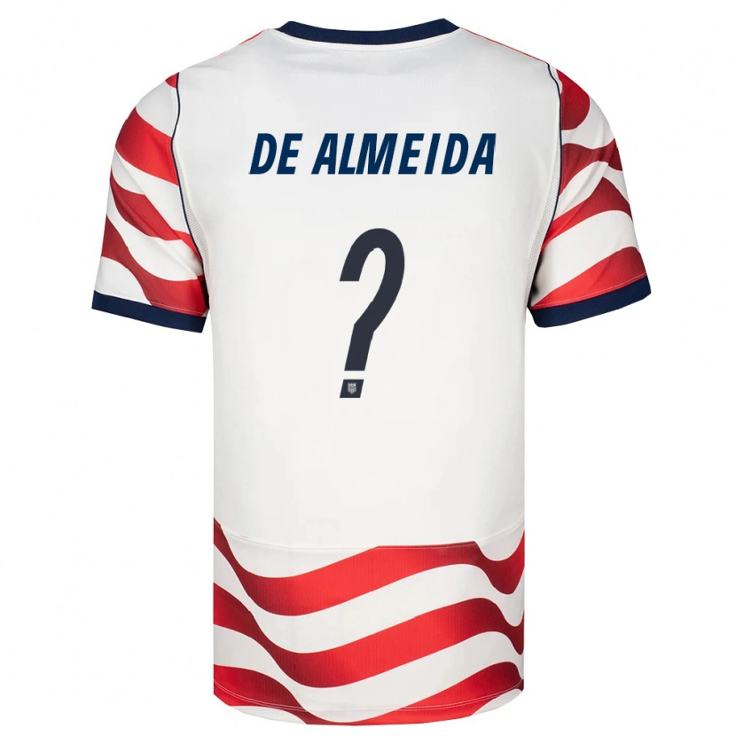 Danxen Hombre Camiseta Estados Unidos Rikelme De Almeida #0 Rojo Blanco Negro 1ª Equipación 26-28 La Camisa México