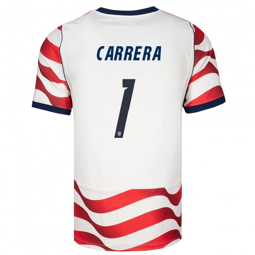 Danxen Hombre Camiseta Estados Unidos Antonio Carrera #1 Rojo Blanco Negro 1ª Equipación 26-28 La Camisa México