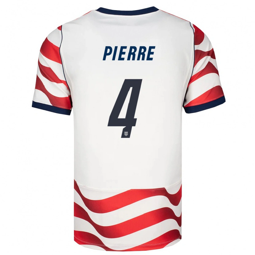 Danxen Hombre Camiseta Estados Unidos Neil Pierre #4 Rojo Blanco Negro 1ª Equipación 26-28 La Camisa México